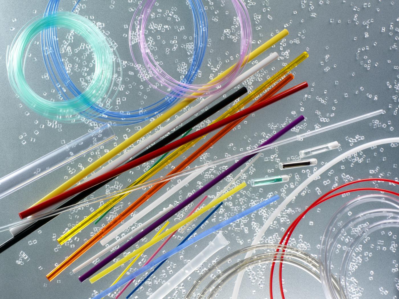 teel medical tubing and plastic resin beads
